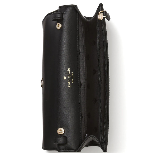 Kate Spade Perry Saffiano Leather Crossbody Bag Wallet Black NWT K8709 Reg $239 - Picture 3 of 7